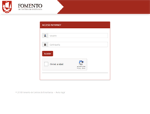 Tablet Screenshot of intranet.fomento.edu